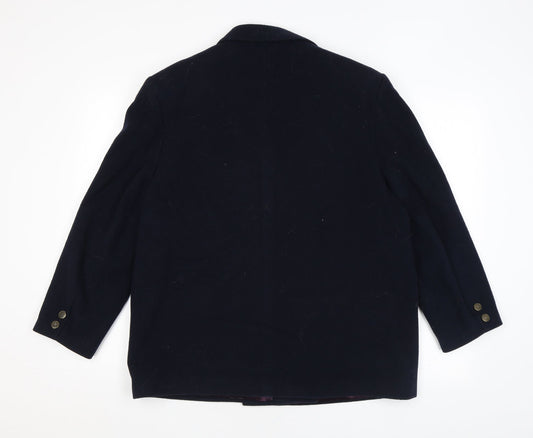 Womens UK Size 16 Anne Brooks Black Overcoat