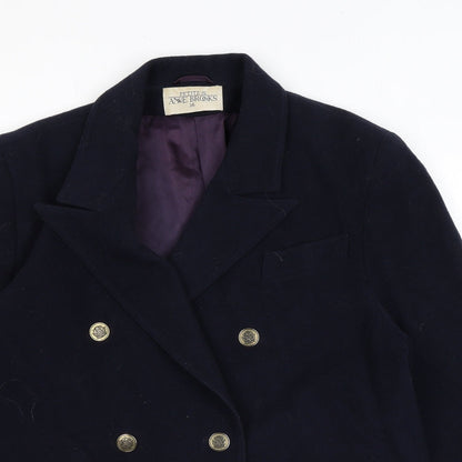 Womens UK Size 16 Anne Brooks Black Overcoat
