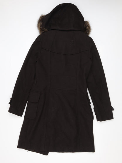 Betty Jackson Womens Brown Overcoat Coat Size 10 Button