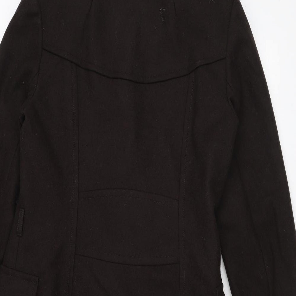 Betty Jackson Womens Brown Overcoat Coat Size 10 Button