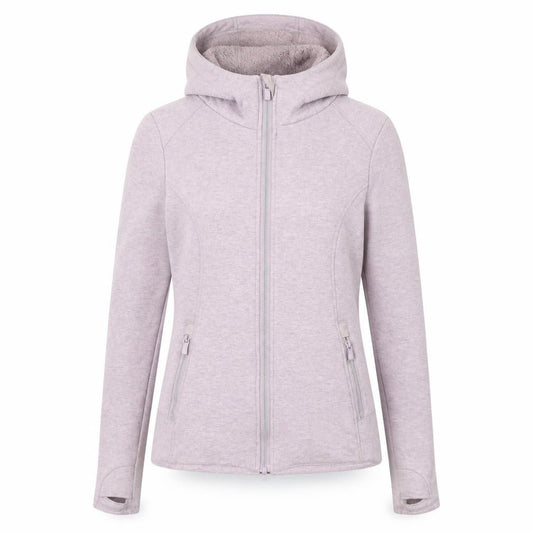Front view of 90 degree women’s pink jacket, size S, zip
