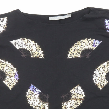 Womens UK Size M Principles Black Basic T-Shirt