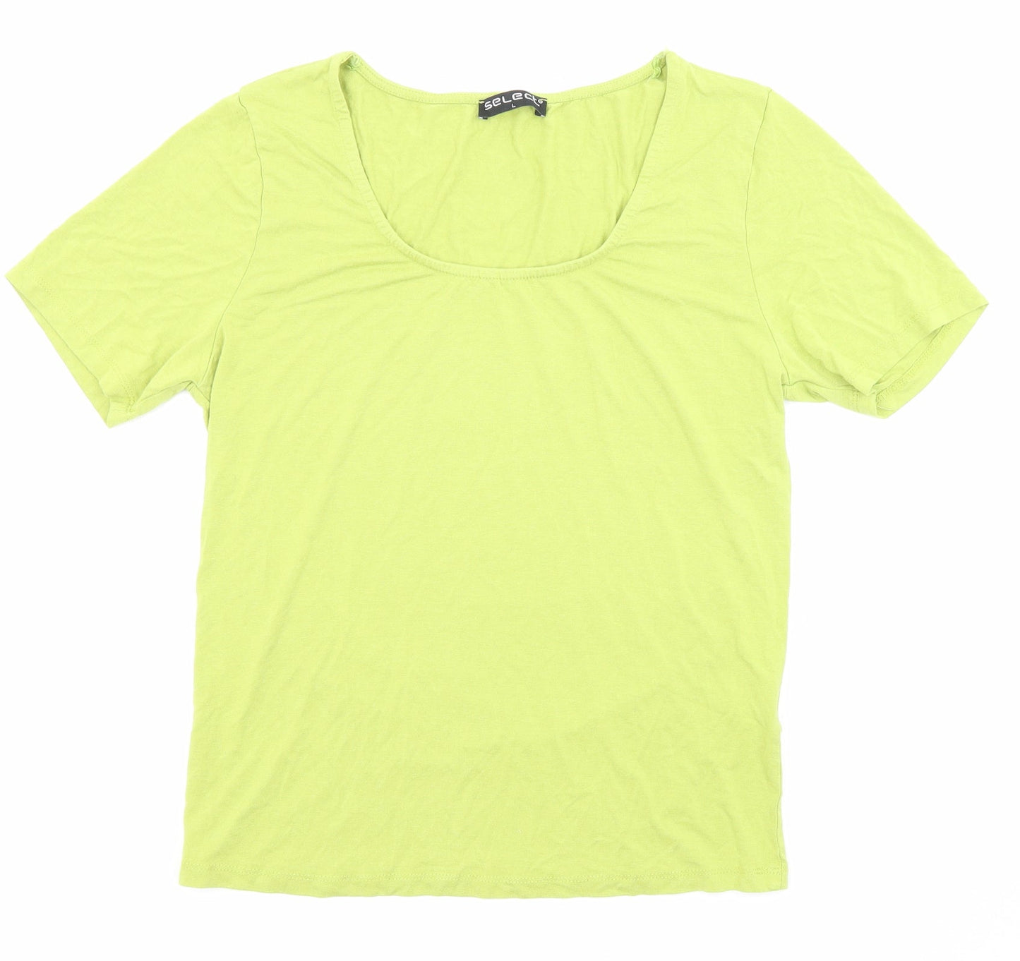 Womens UK Size L Select Green Basic T-Shirt