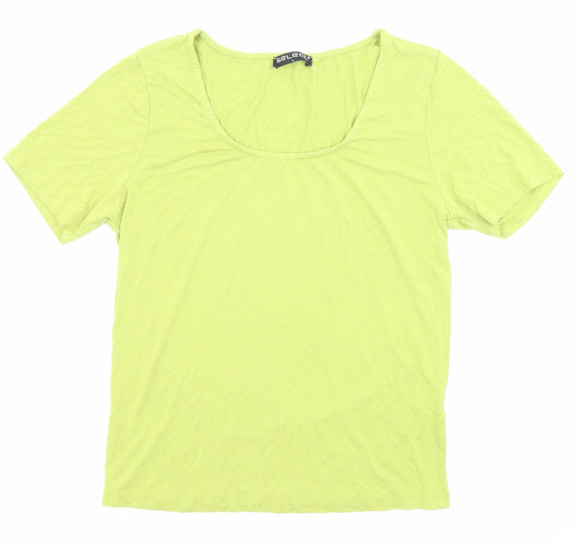 Womens UK Size L Select Green Basic T-Shirt