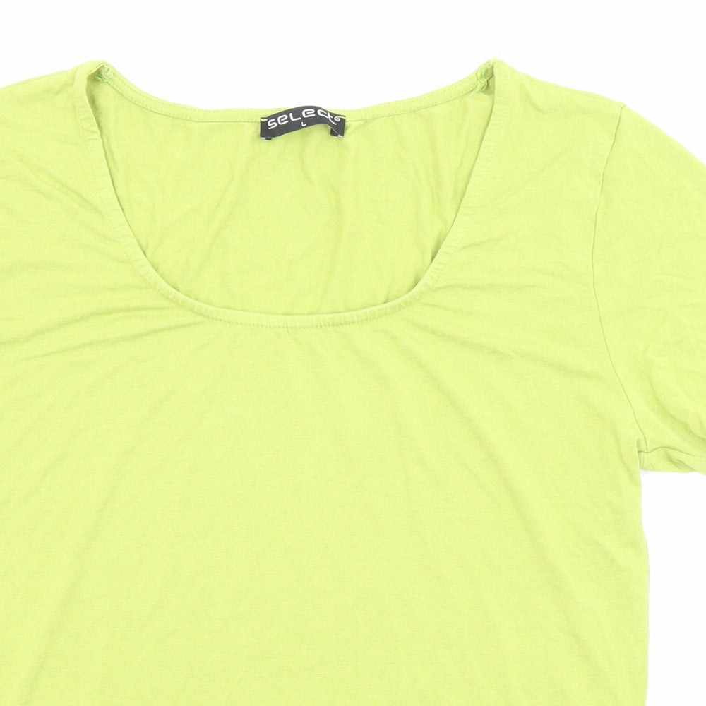 Womens UK Size L Select Green Basic T-Shirt