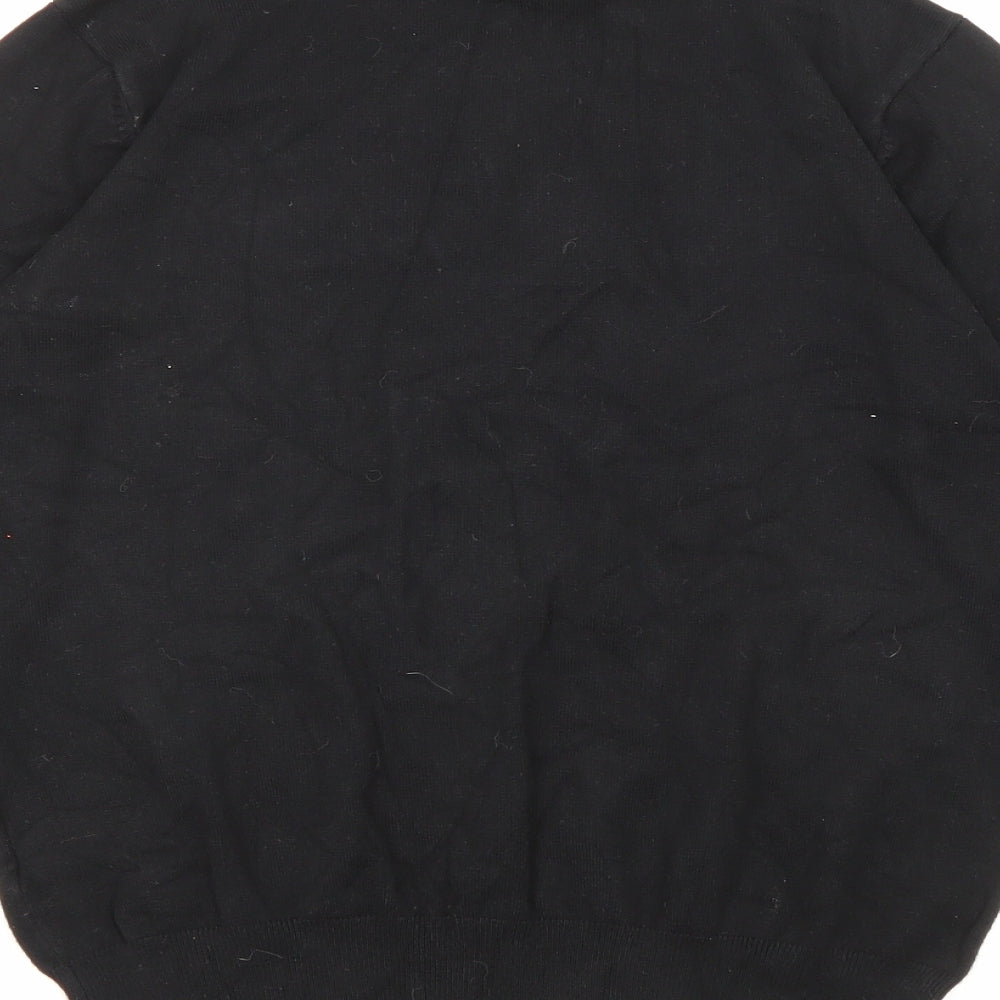 First Avenue Womens Black Roll Neck Viscose Pullover Jumper Size S