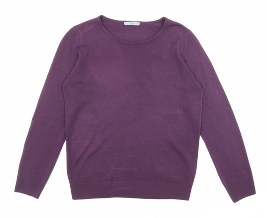 Womens UK Size 10 Marks and Spencer Purple Pullover Jumper