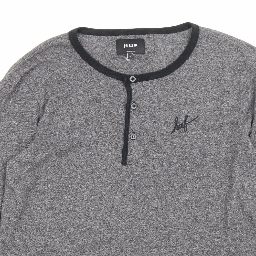 Mens UK Size S HUF Grey  T-Shirt