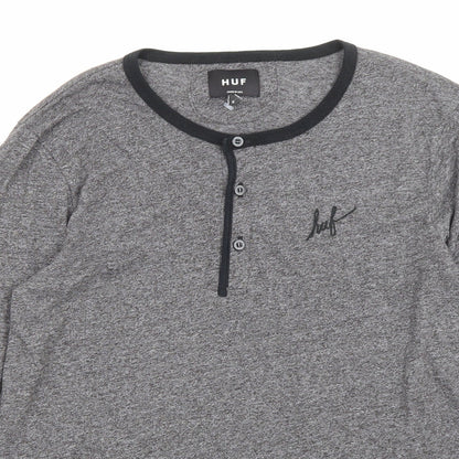 Mens UK Size S HUF Grey  T-Shirt
