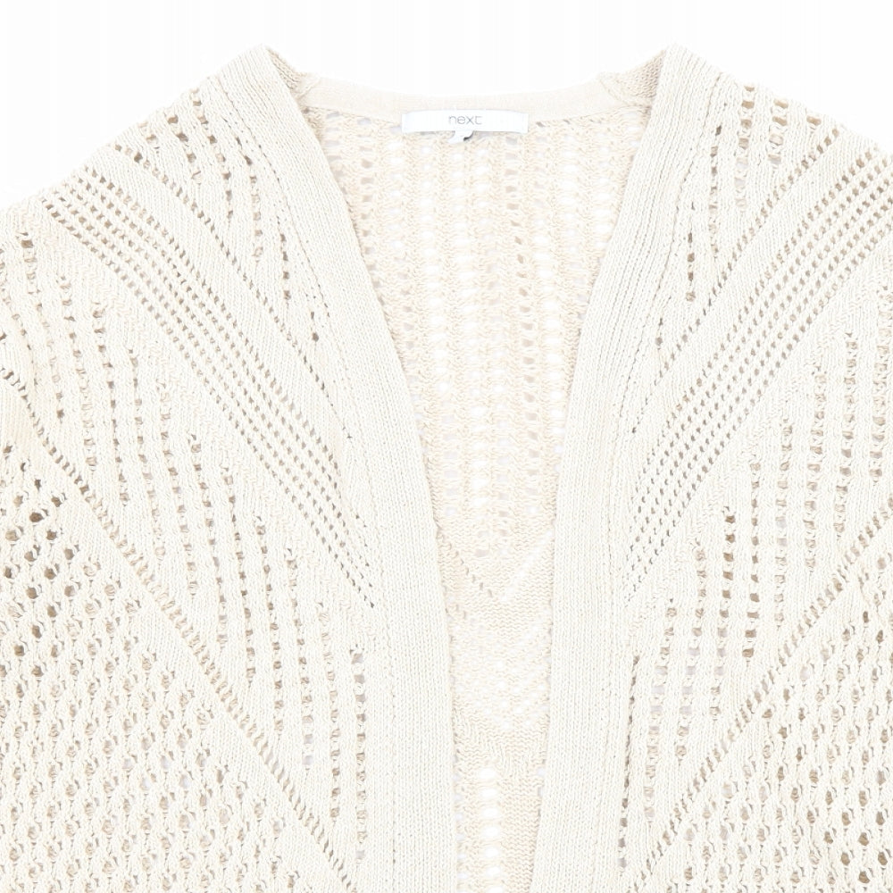 Womens UK Size S NEXT Beige Cardigan Jumper