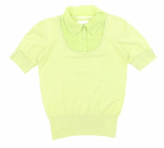 Womens UK Size 8 Marks and Spencer Green Pullover Jumper