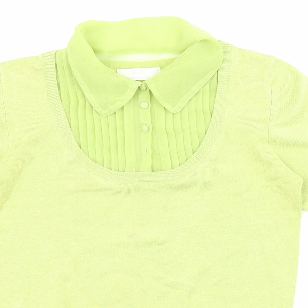 Womens UK Size 8 Marks and Spencer Green Pullover Jumper
