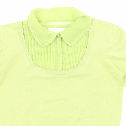 Womens UK Size 8 Marks and Spencer Green Pullover Jumper