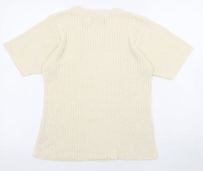 Womens UK Size S Orvis Beige Pullover Jumper