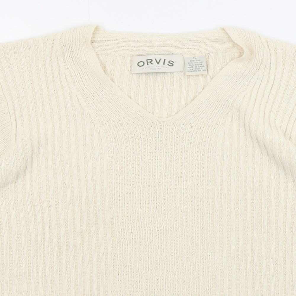 Womens UK Size S Orvis Beige Pullover Jumper