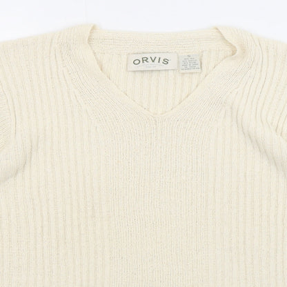 Womens UK Size S Orvis Beige Pullover Jumper
