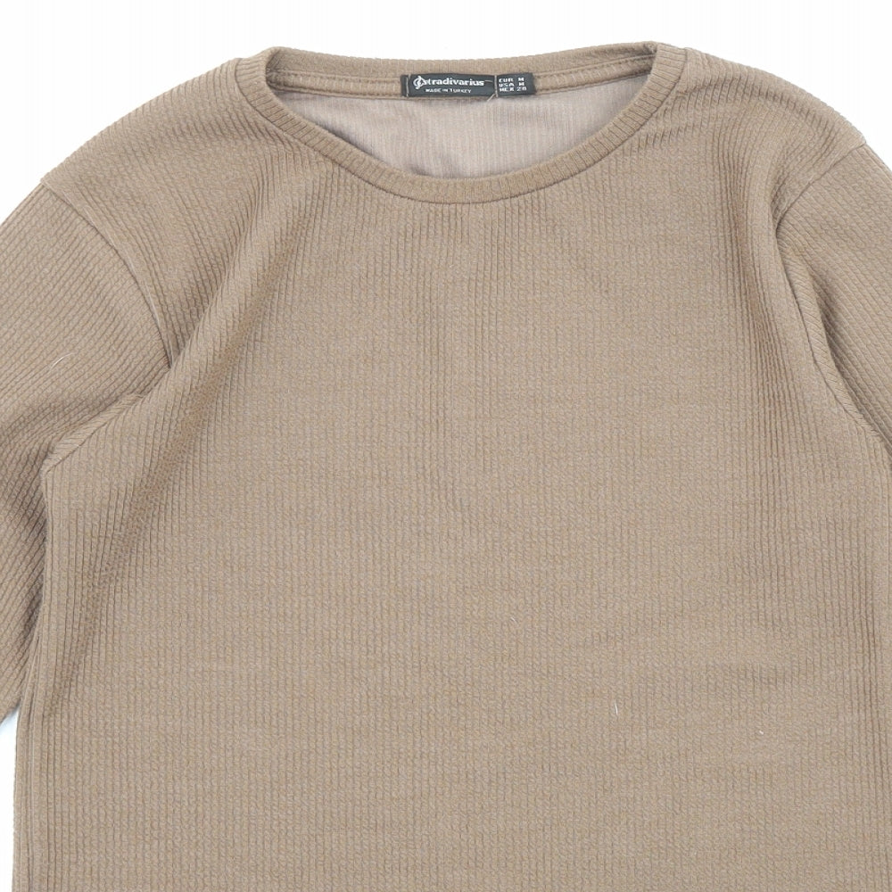 Womens UK Size M Stradivarius Brown Pullover Jumper