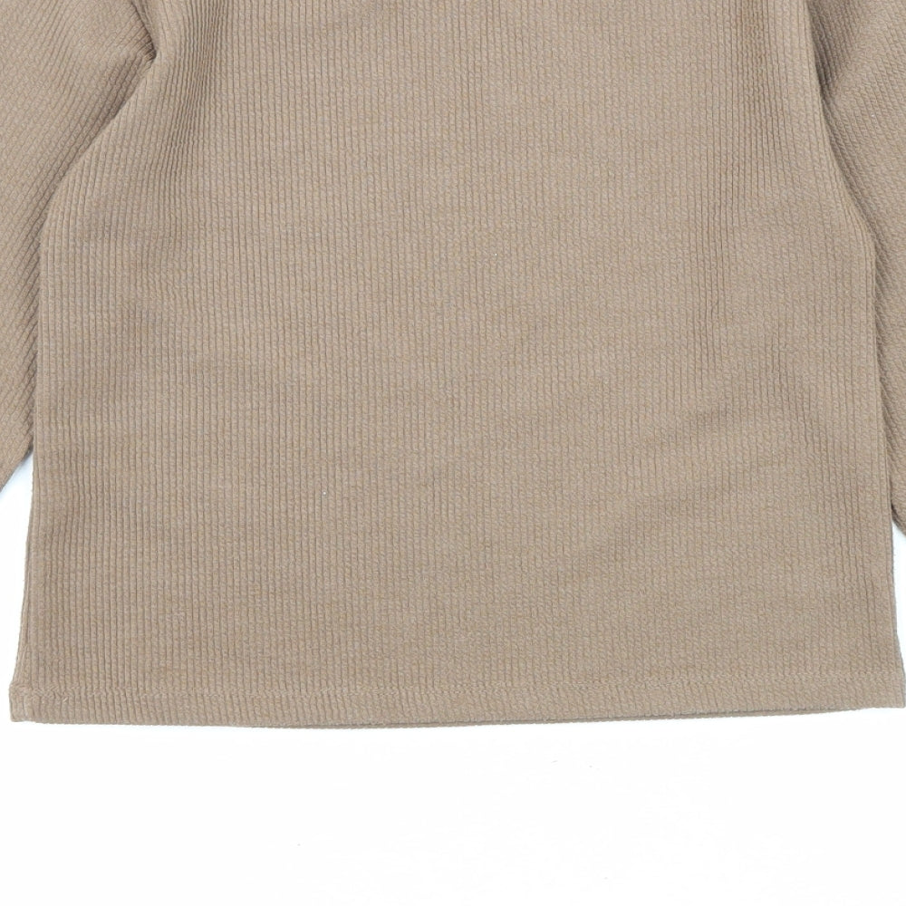Womens UK Size M Stradivarius Brown Pullover Jumper