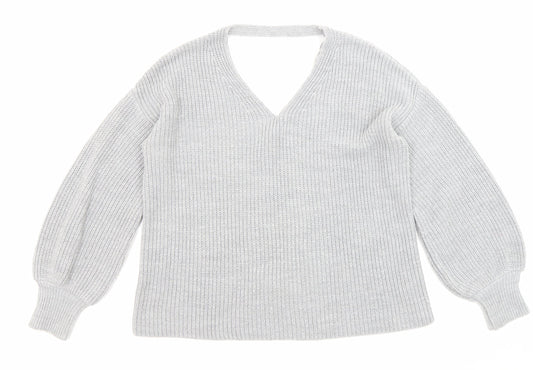 Womens UK Size 8 Miss Selfridge Grey Pullover Jumper