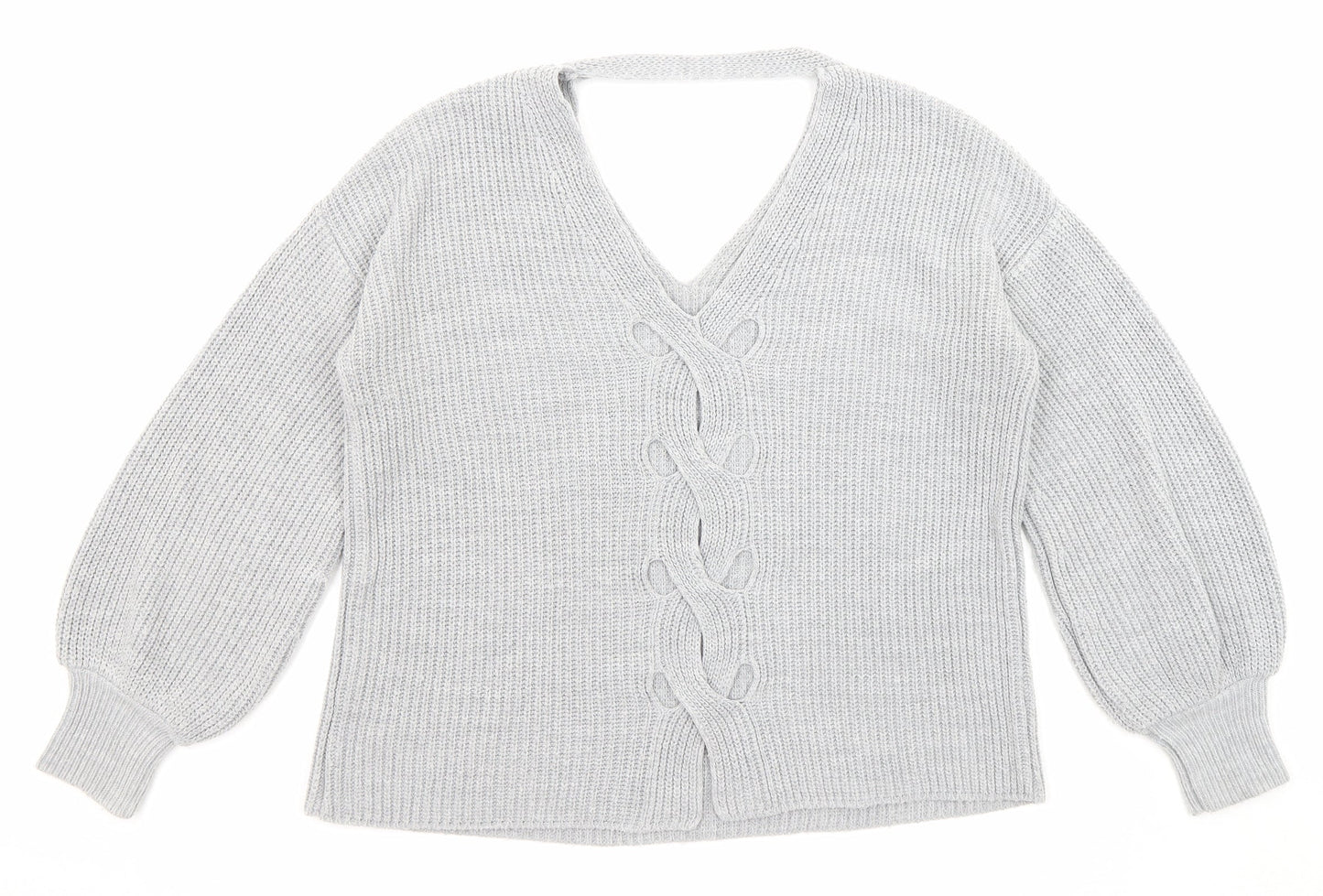 Womens UK Size 8 Miss Selfridge Grey Pullover Jumper