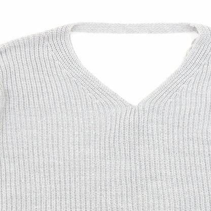 Womens UK Size 8 Miss Selfridge Grey Pullover Jumper