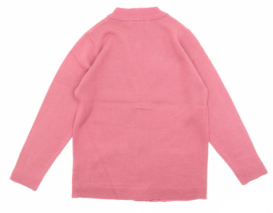 Womens UK Size S Pure & Natural Pink Cardigan Jumper
