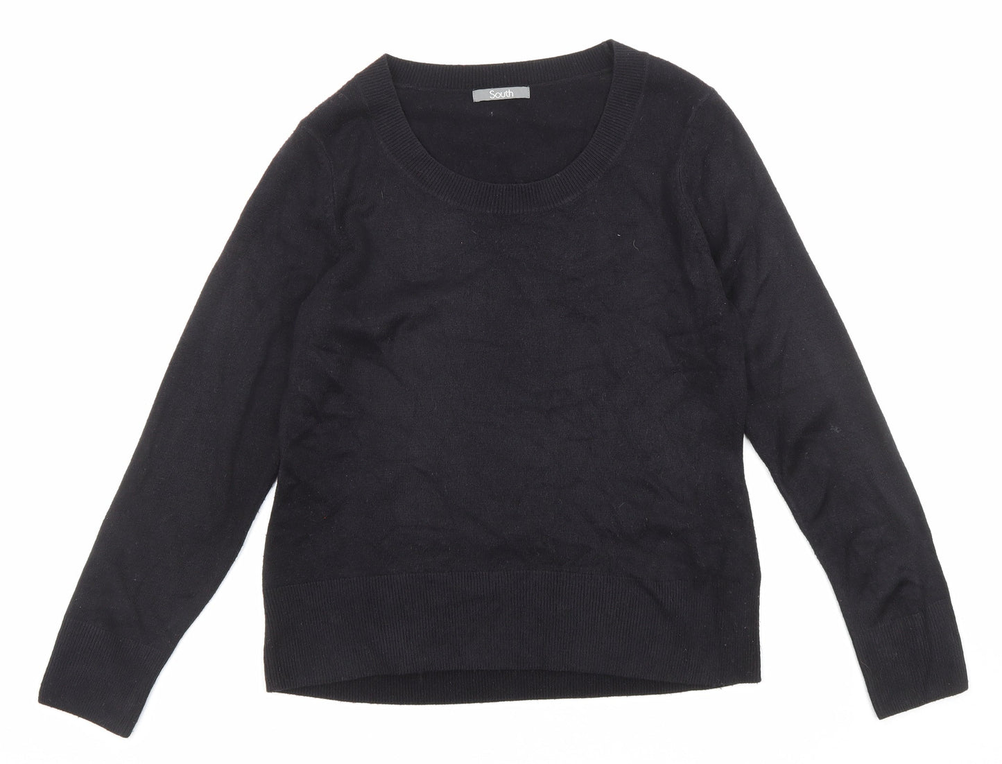Womens UK Size 12 South Black Pullover Jumper