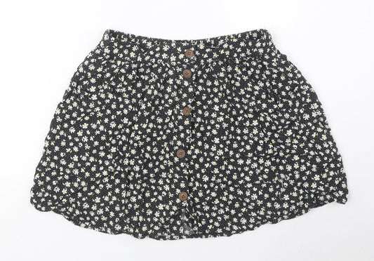 Womens UK Size S Urban renewal Black A-Line Skirt
