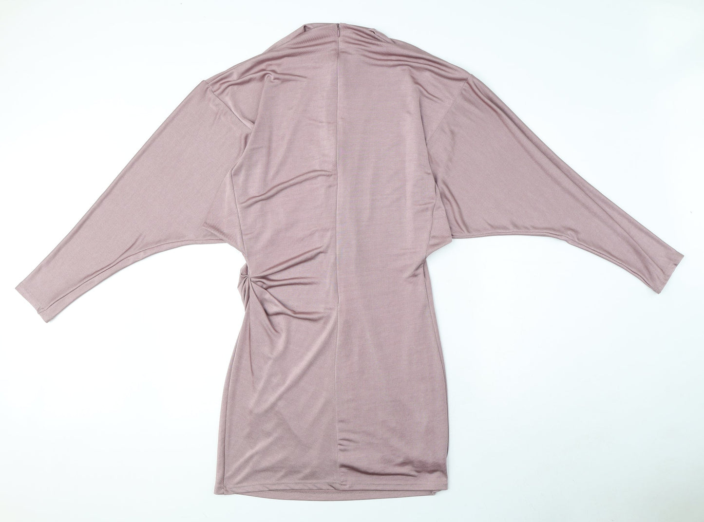Zara Womens Purple Polyester Mini Size M Mock Neck Zip