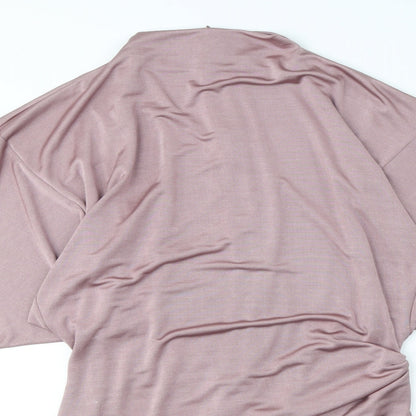 Zara Womens Purple Polyester Mini Size M Mock Neck Zip