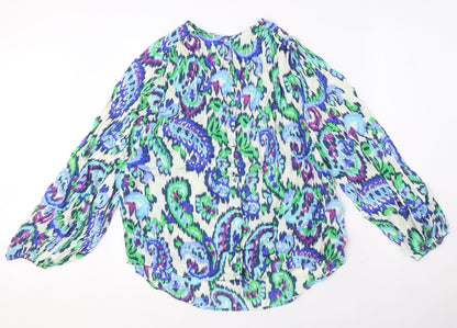 Womens UK Size XS Zara Multicoloured Basic Blouse