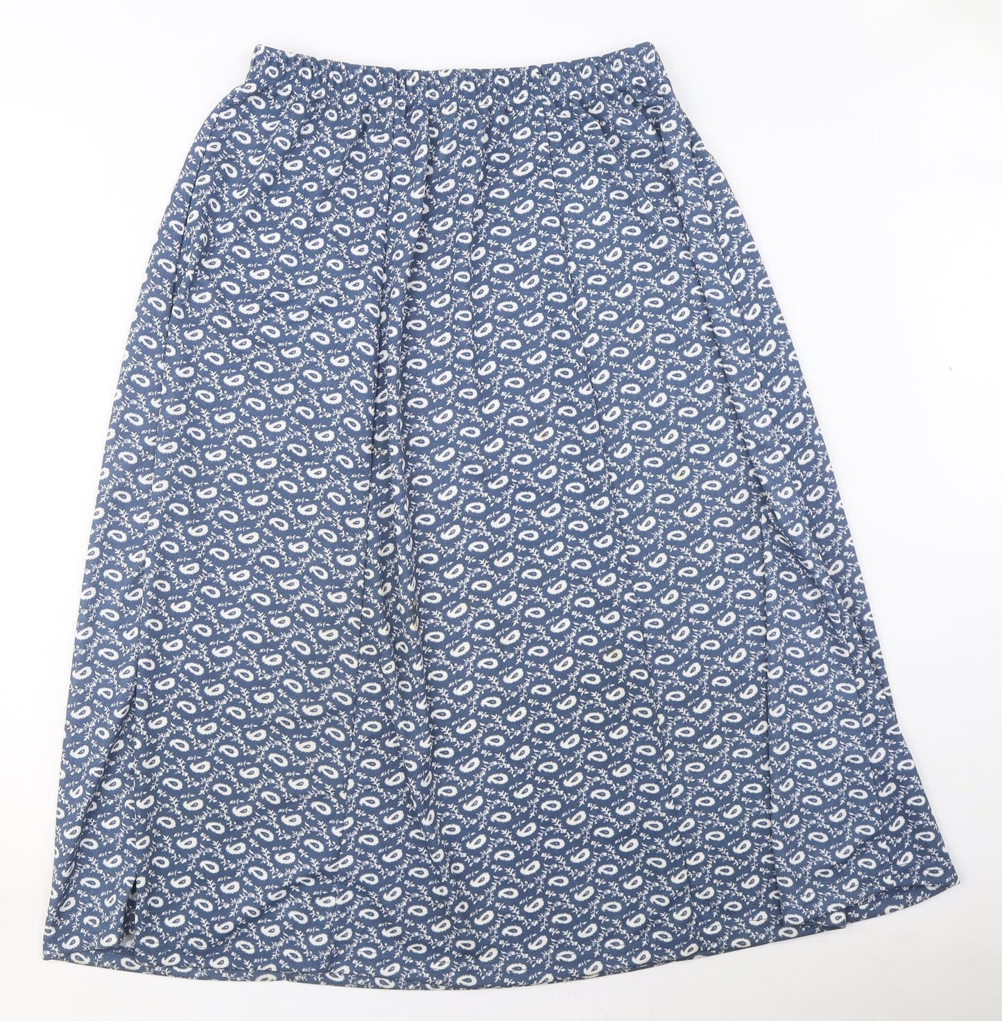 Edmee Collection Womens Blue Floral Polyester A-Line Skirt Size 14 - Size 14-16