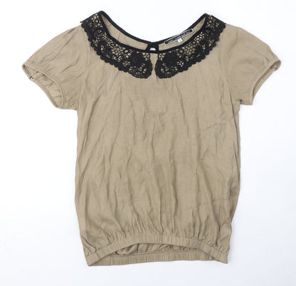 Womens UK Size 6 NEXT Brown Basic T-Shirt