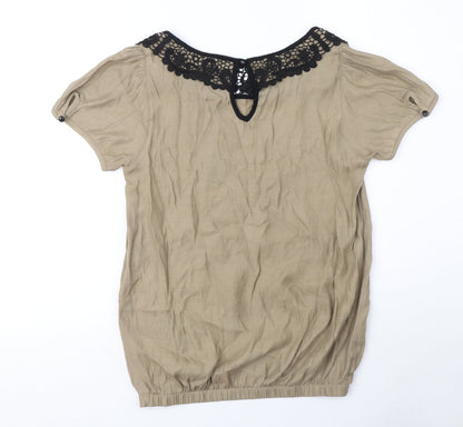 Womens UK Size 6 NEXT Brown Basic T-Shirt