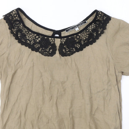 Womens UK Size 6 NEXT Brown Basic T-Shirt