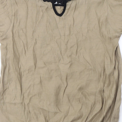 Womens UK Size 6 NEXT Brown Basic T-Shirt