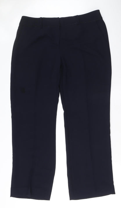 Womens UK Size 14 PLANET Regular Fit Dress Pants Blue Trousers
