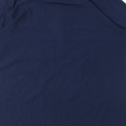 French Connection Womens Blue Polyester Shirt Dress Size 10 Collared Pullover