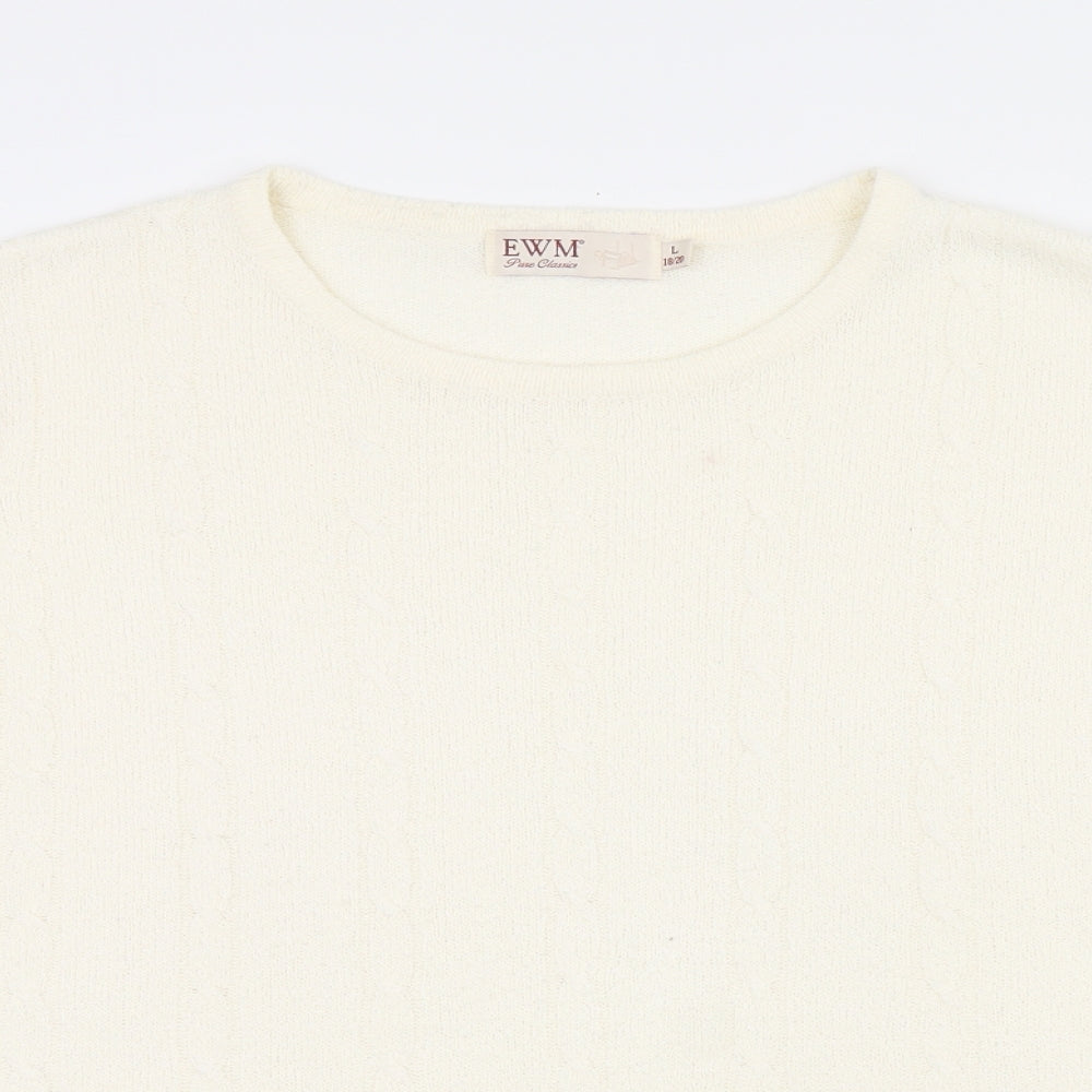 Womens UK Size 18 EWM Beige Pullover Jumper