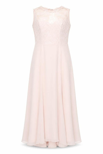 Vivian Diamond Womens Pink Polyester Maxi Size 14 Boat Neck Zip - Blush