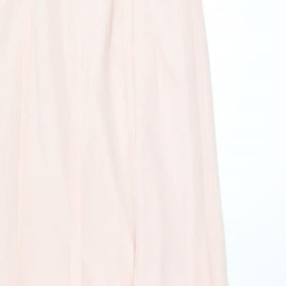 Vivian Diamond Womens Pink Polyester Maxi Size 14 Boat Neck Zip - Blush
