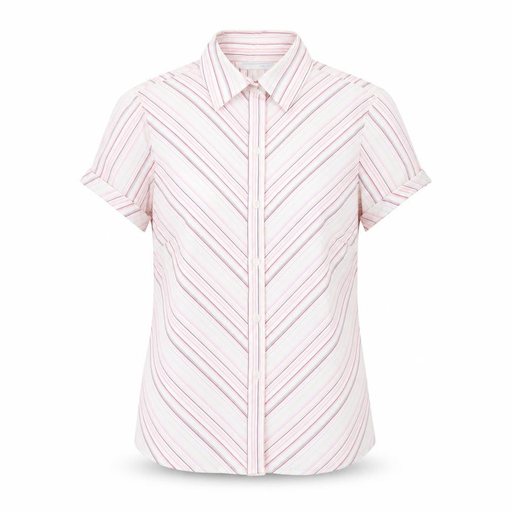 Womens UK Size 12 AMARANTO Pink Basic Button-Up