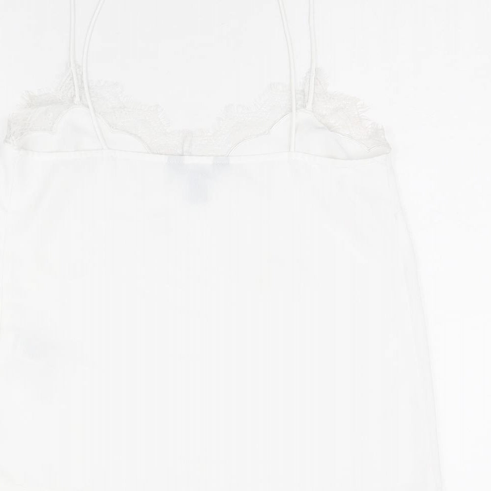 Womens UK Size 8 New Look White Camisole Tank