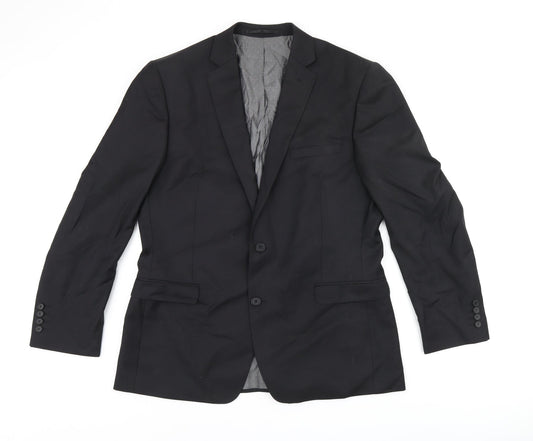 Mens UK Size 42 French Connection Regular Black Suit Jacket
