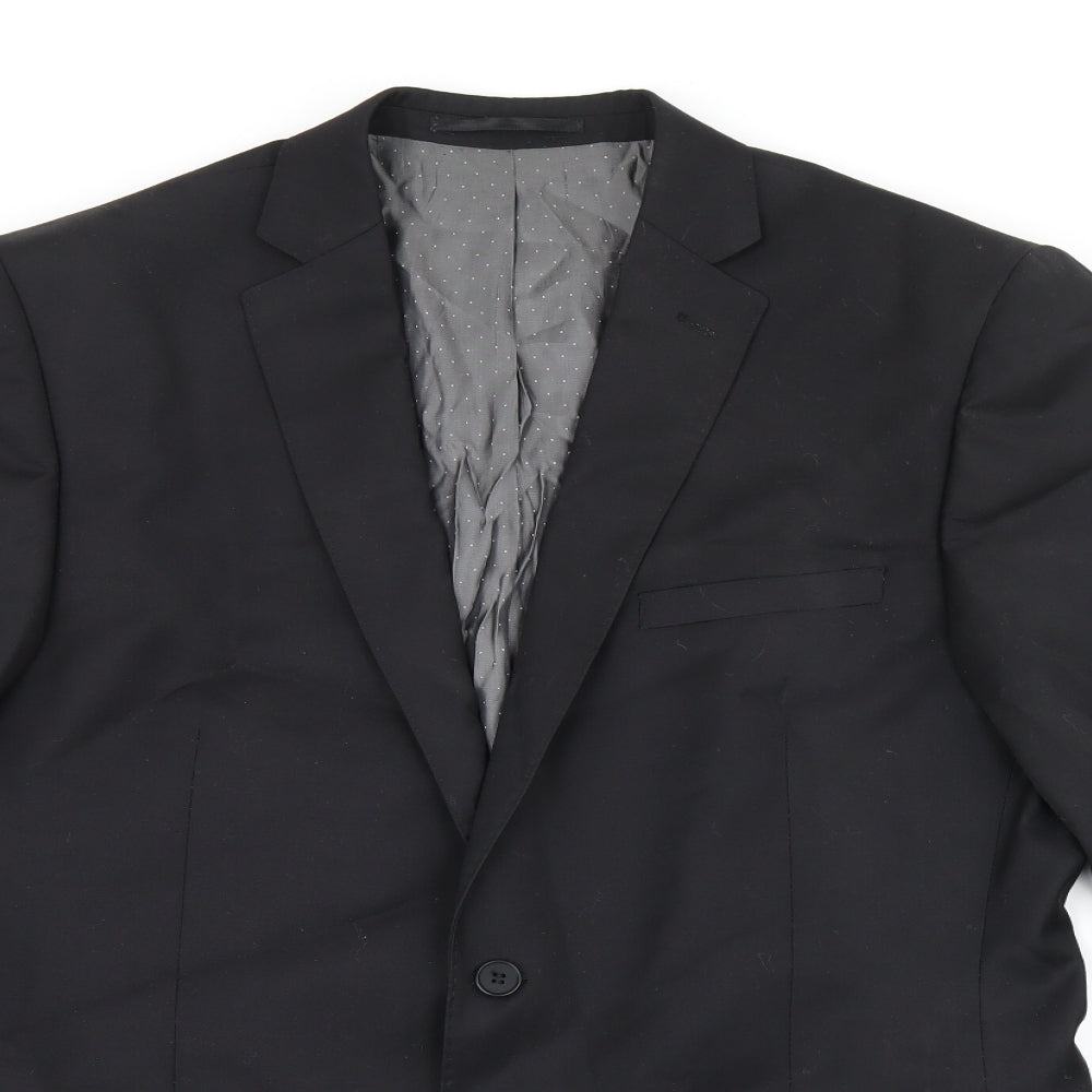 Mens UK Size 42 French Connection Regular Black Suit Jacket