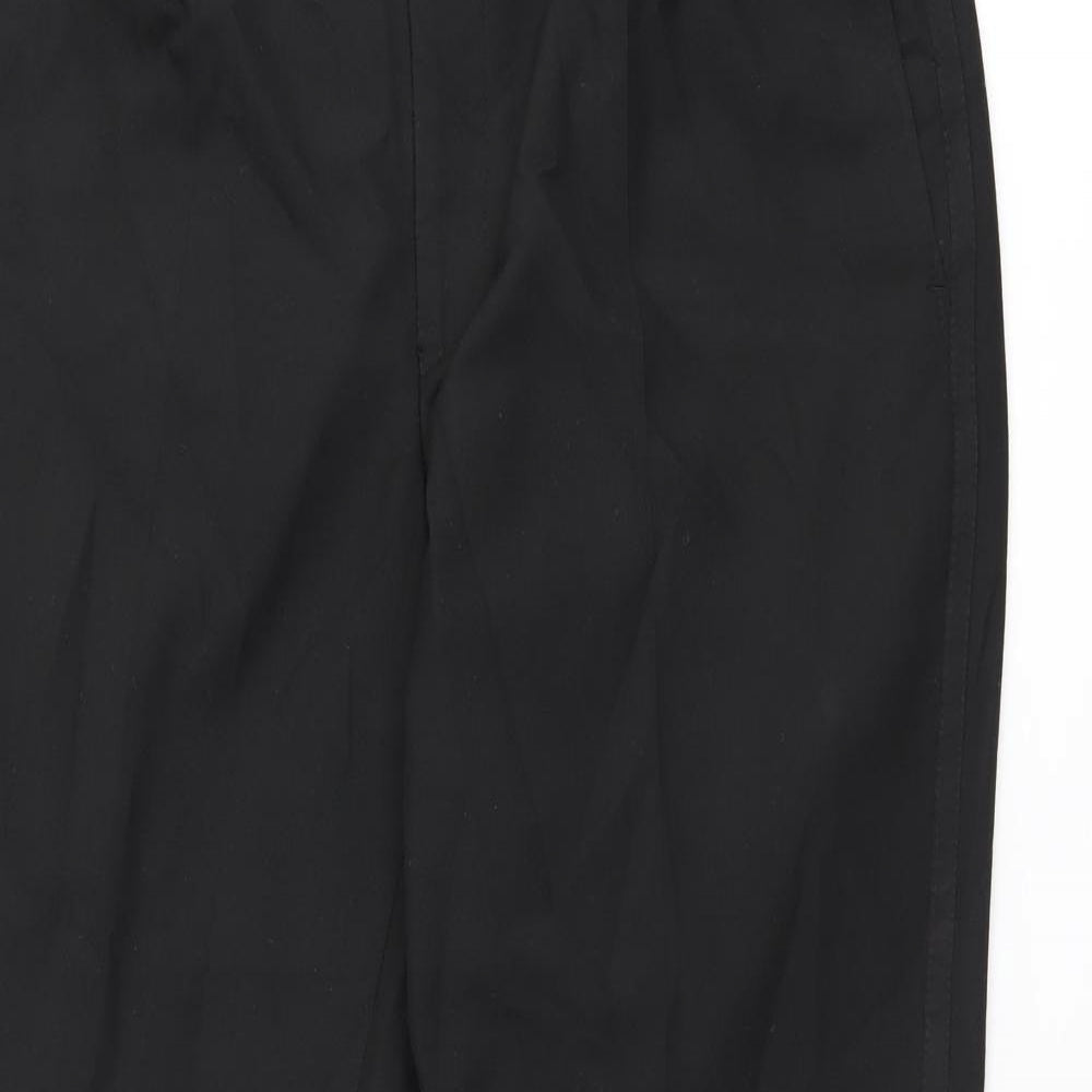Scott & Taylor Mens Black Polyester Dress Pants Trousers Size 34 in L29 in Regular Zip