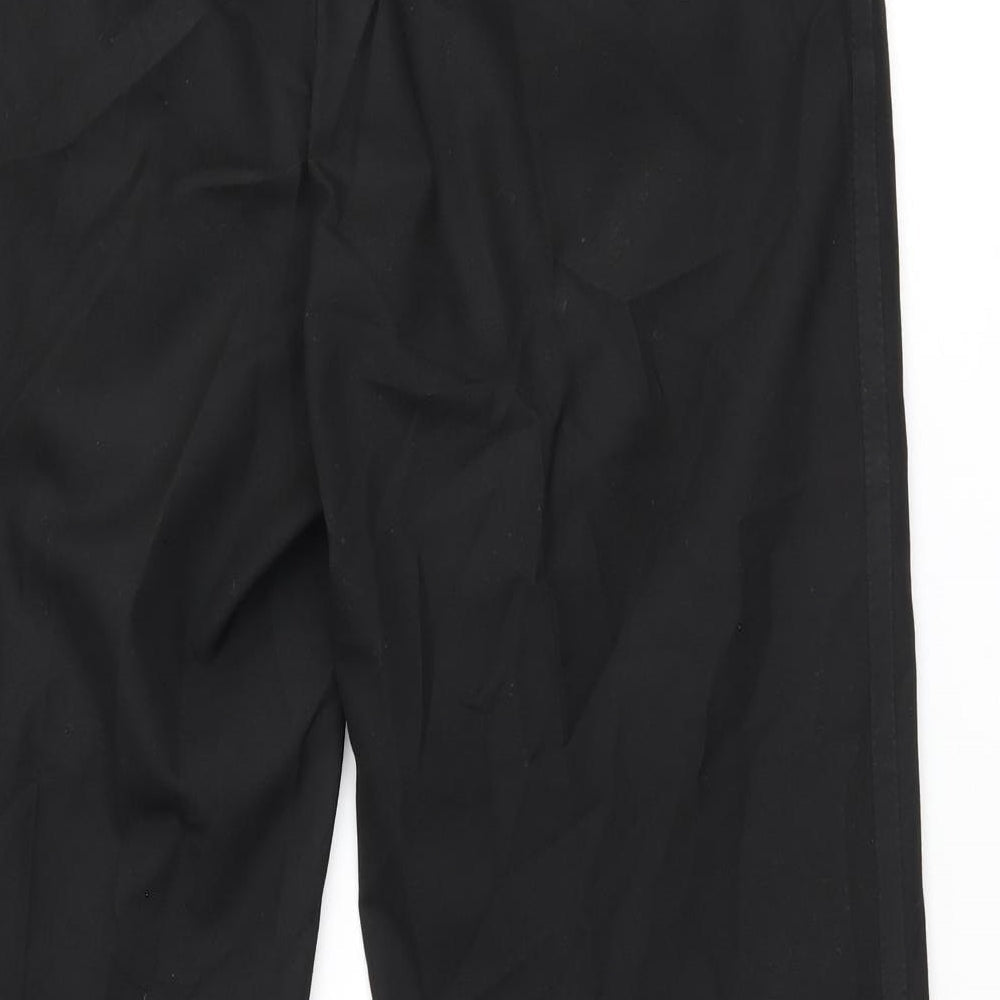 Scott & Taylor Mens Black Polyester Dress Pants Trousers Size 34 in L29 in Regular Zip