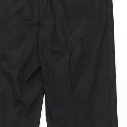 Scott & Taylor Mens Black Polyester Dress Pants Trousers Size 34 in L29 in Regular Zip