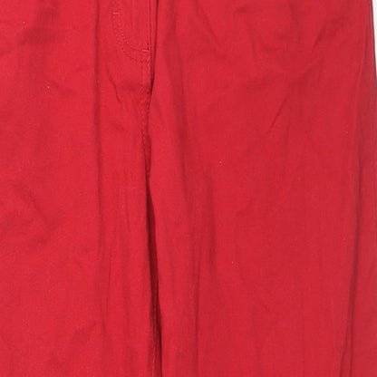 Womens UK Size 12 Damart Regular Fit  Red Trousers