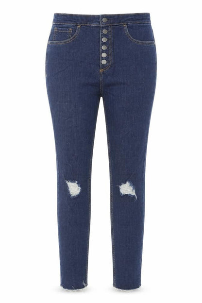 Womens UK Size 10 Pull&Bear Regular Fit Skinny Blue Jeans